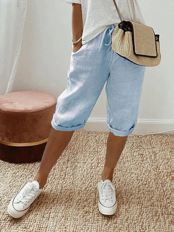 Womens Cotton Summer Shorts Relaxed Fit