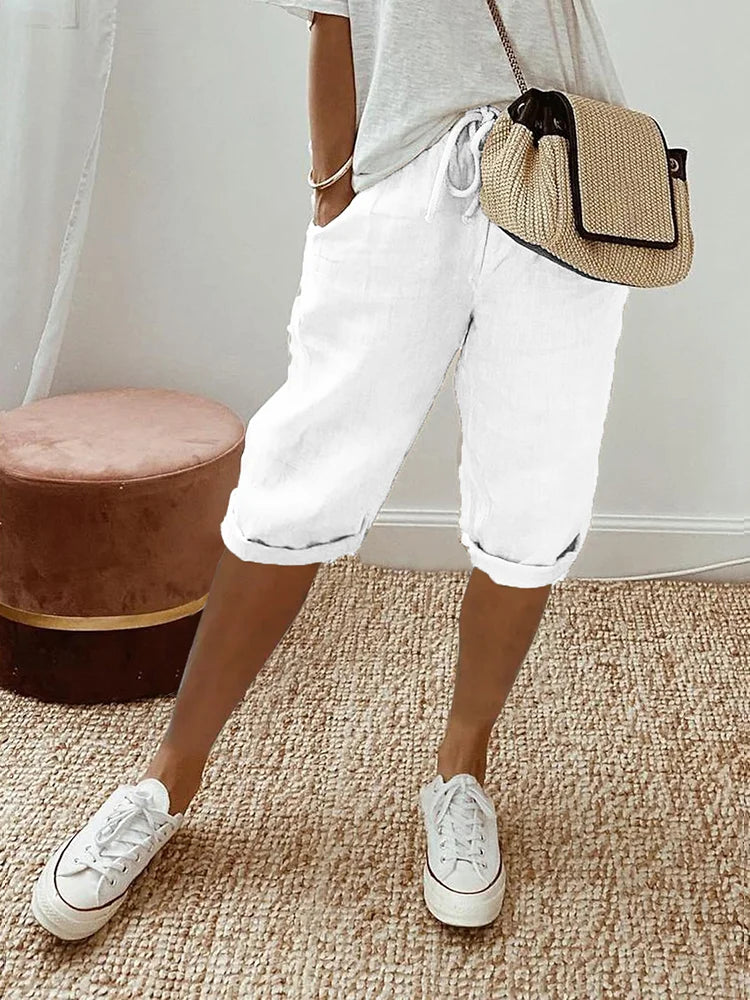 Womens Cotton Summer Shorts Relaxed Fit - BritishMode