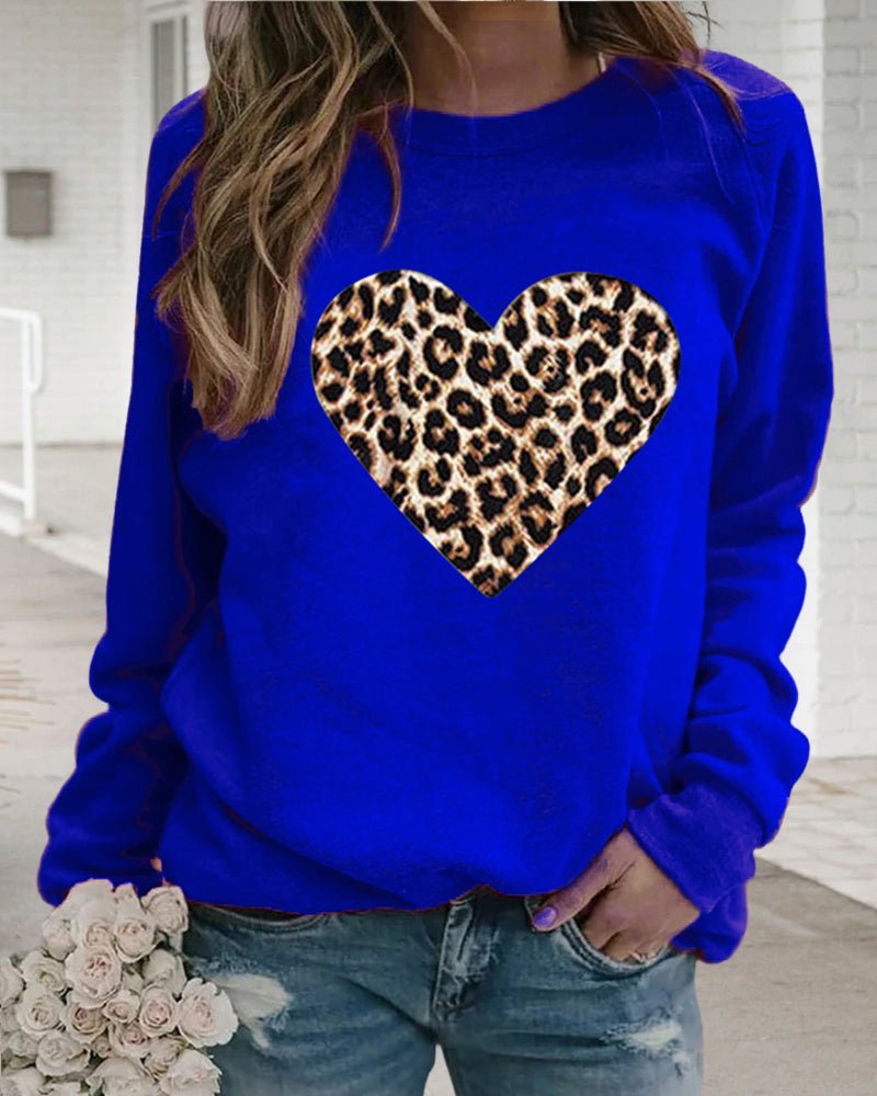 Womens Sweatshirt with Printed Design Relaxed Fit