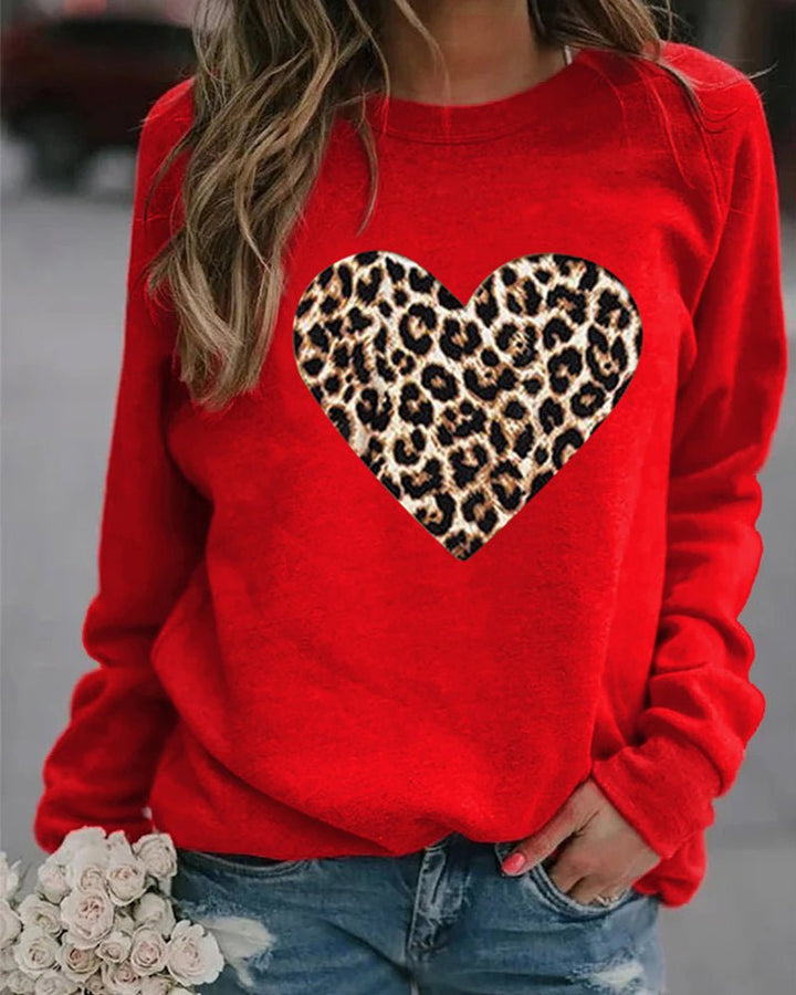 Womens Sweatshirt with Printed Design Relaxed Fit