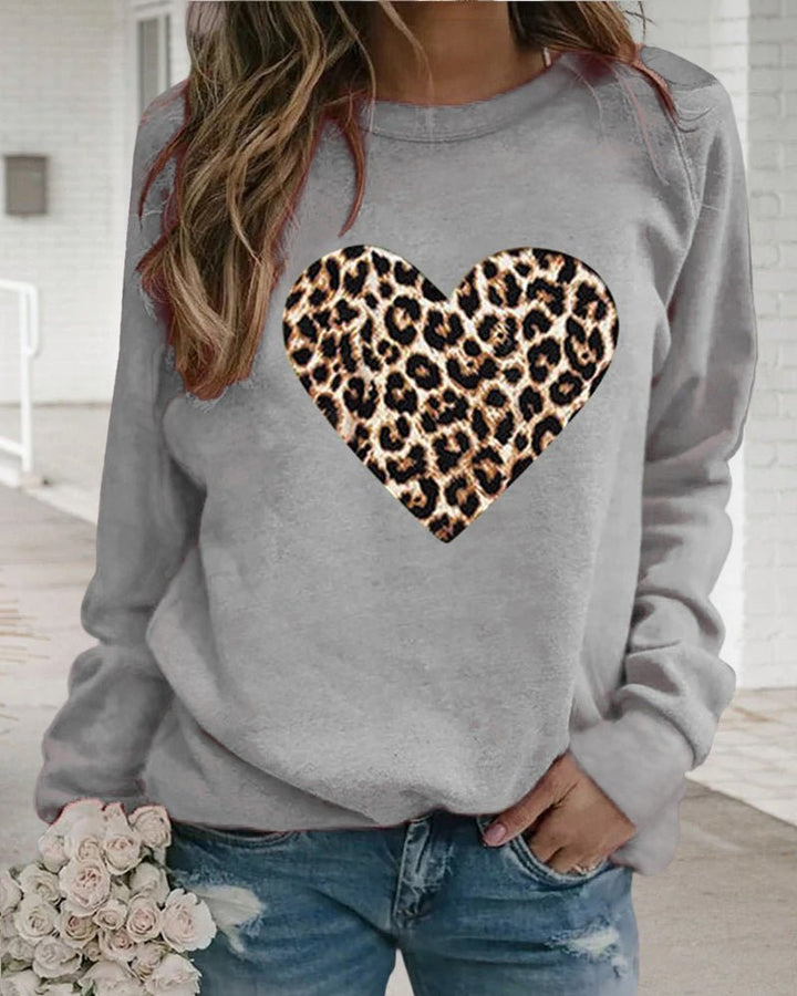 Womens Sweatshirt with Printed Design Relaxed Fit