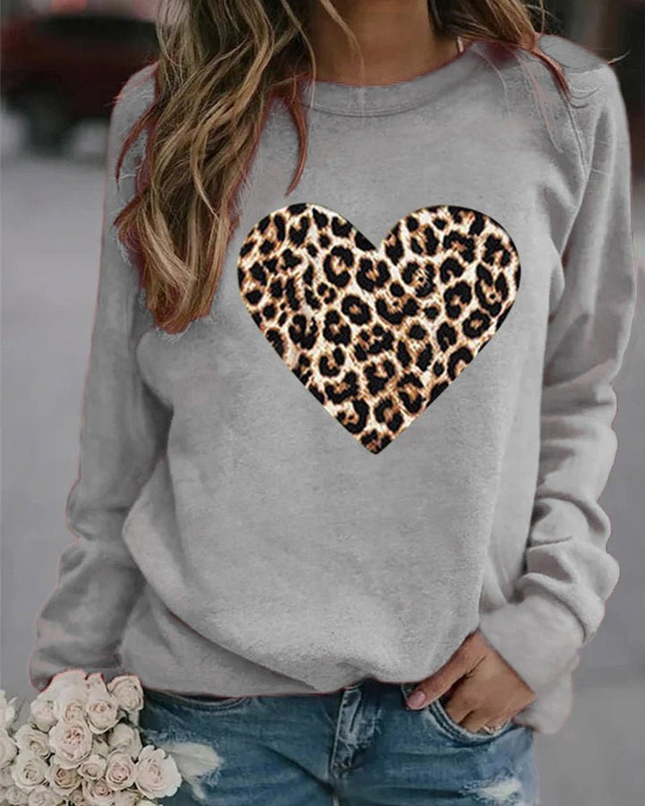 Womens Sweatshirt with Printed Design Relaxed Fit
