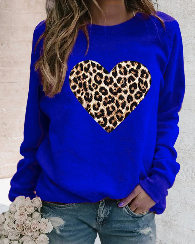 Womens Sweatshirt with Printed Design Relaxed Fit