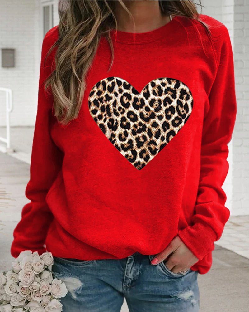 Womens Sweatshirt with Printed Design Relaxed Fit