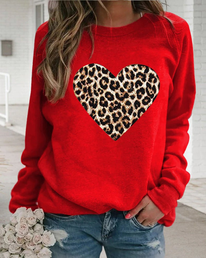 Womens Sweatshirt with Printed Design Relaxed Fit