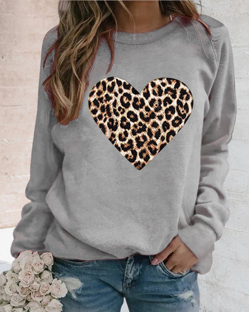 Womens Sweatshirt with Printed Design Relaxed Fit