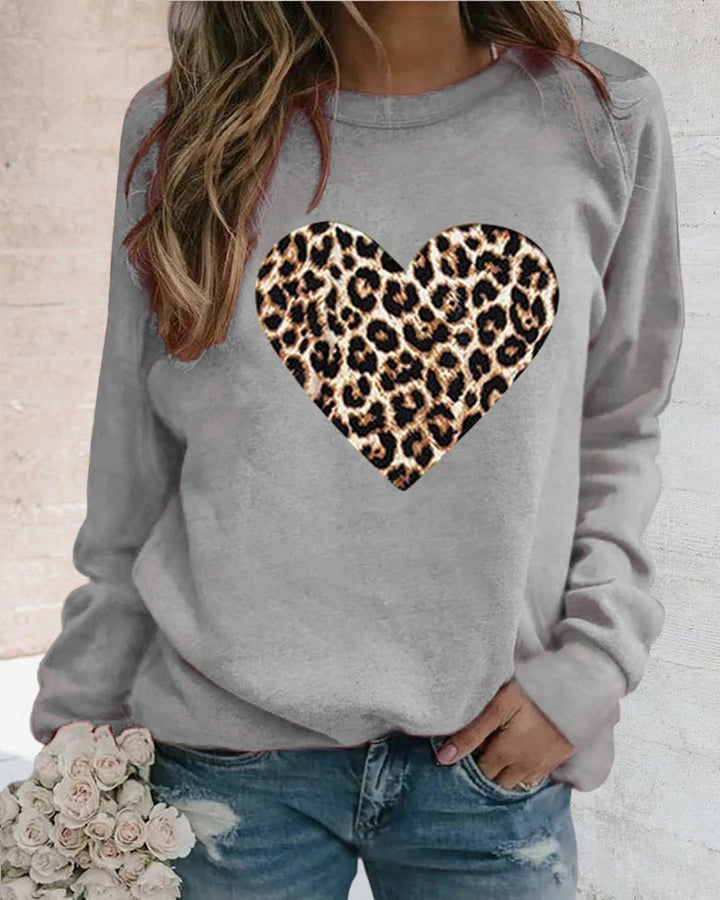 Womens Sweatshirt with Printed Design Relaxed Fit
