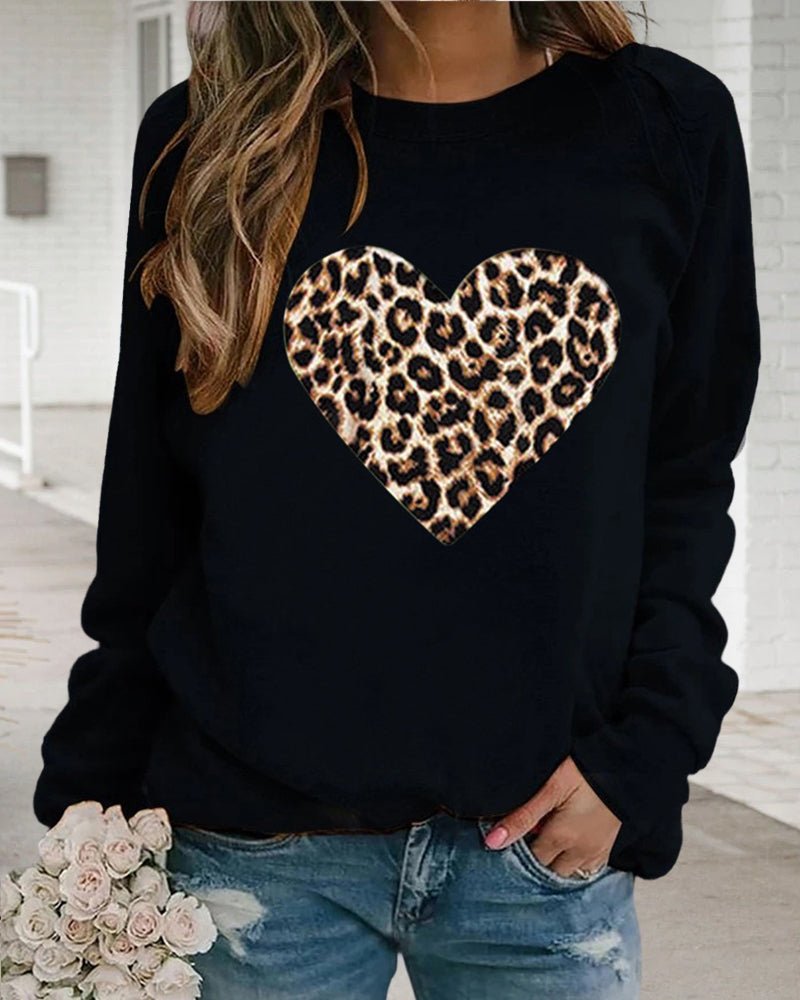 Womens Sweatshirt with Printed Design Relaxed Fit