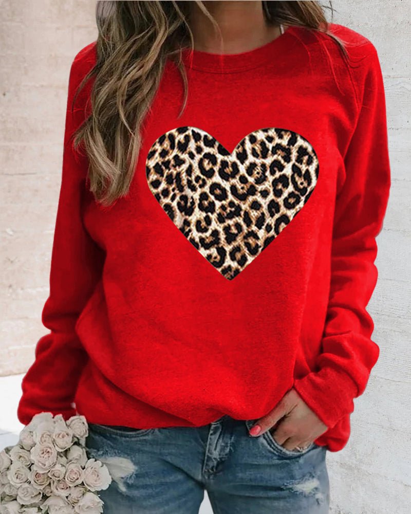 Womens Sweatshirt with Printed Design Relaxed Fit