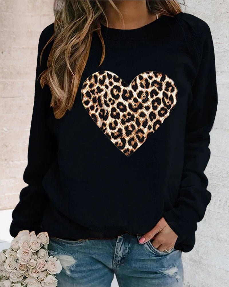 Womens Sweatshirt with Printed Design Relaxed Fit