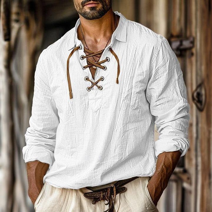 Mens Casual Shirt Long Sleeve Classic Fit