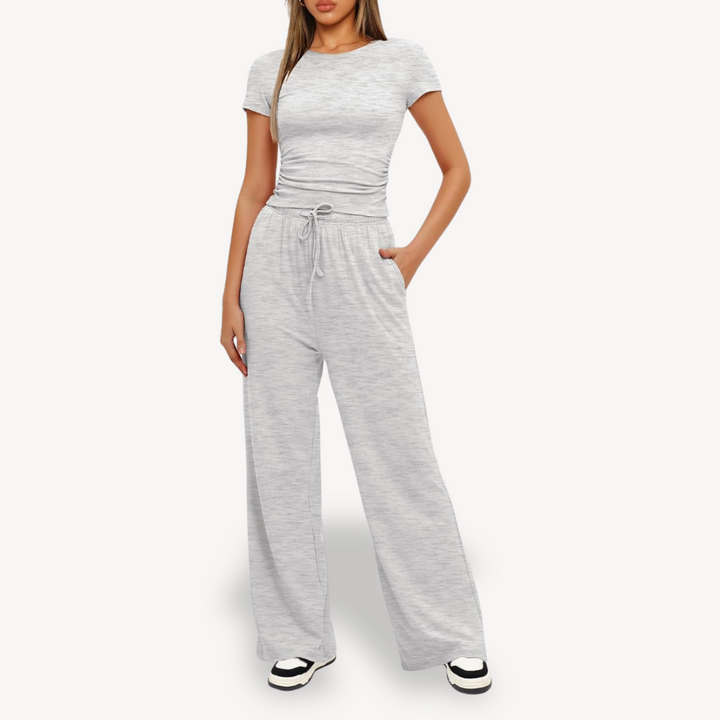 Womens Lounge Set with Drawstring Relaxed Fit - BritishMode