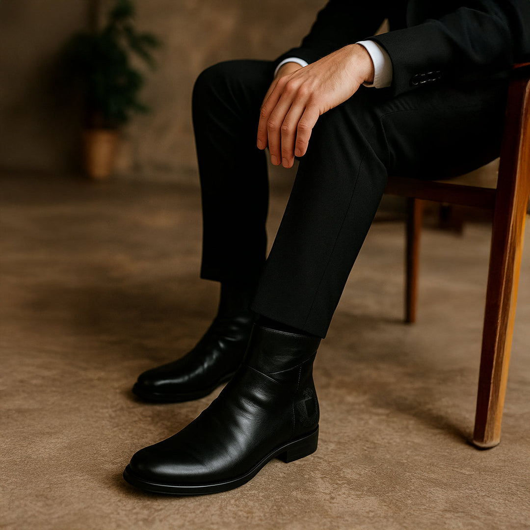 Mens Chelsea Boots Handmade Leather Street Style