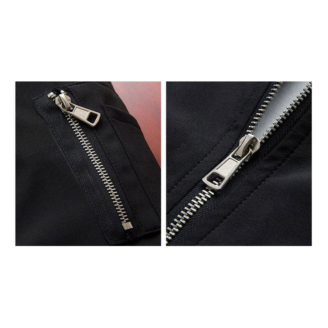 Mens Bomber Jacket with Zipper Casual Fit