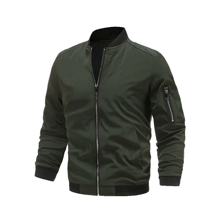 Mens Bomber Jacket with Zipper Casual Fit