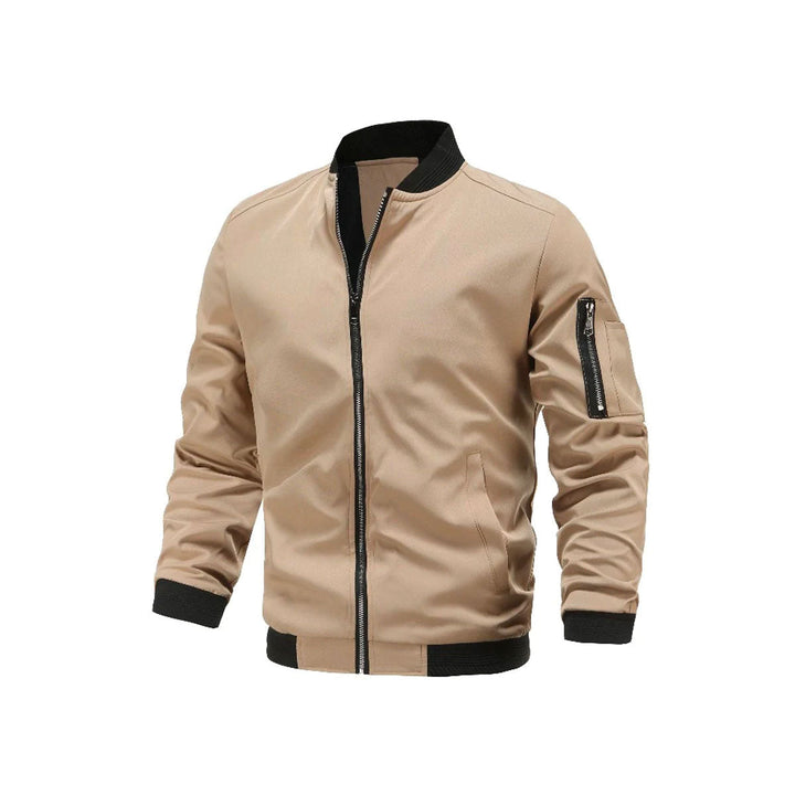 Mens Bomber Jacket with Zipper Casual Fit - BritishMode
