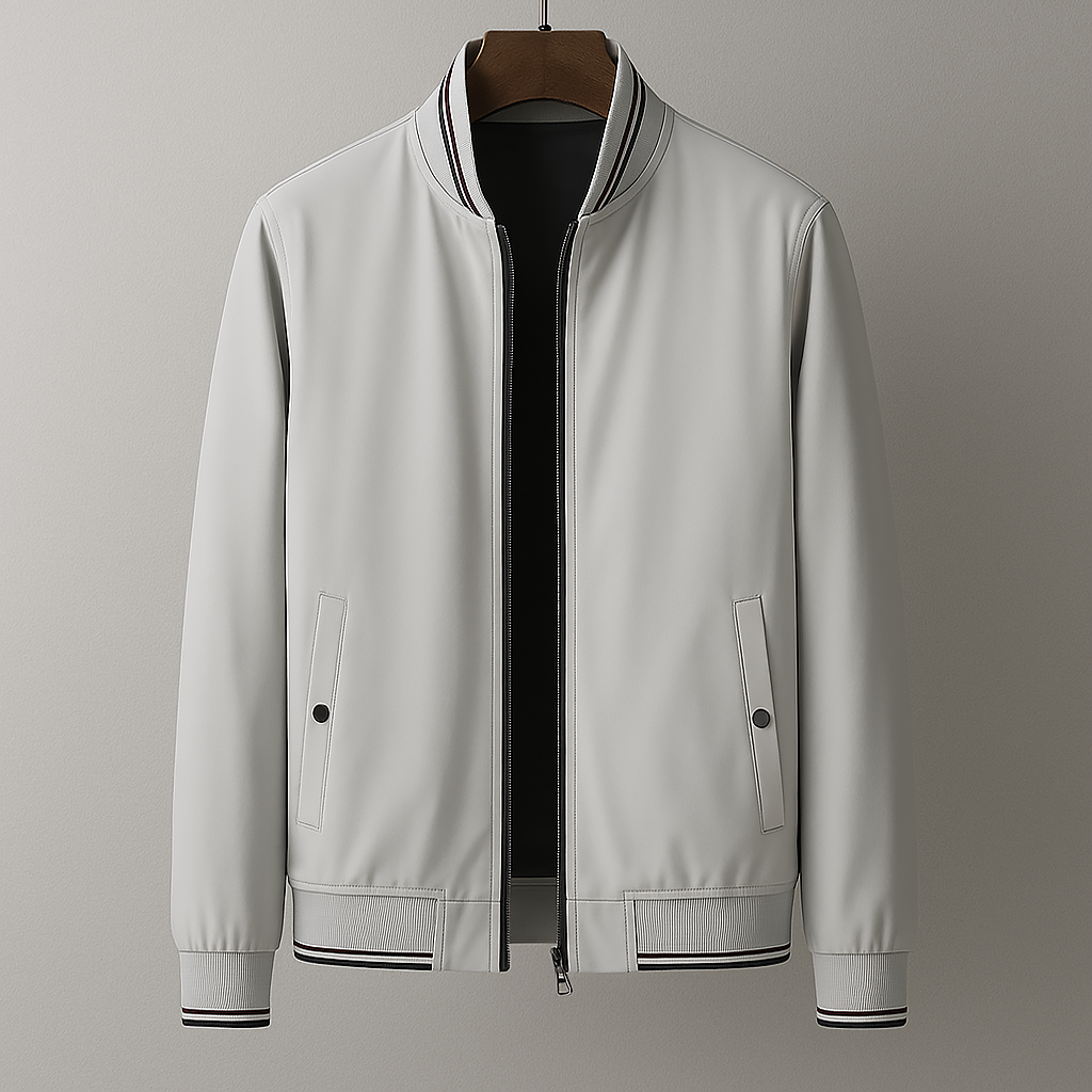 Mens Jacket with Zipper Front Regular Fit - BritishMode