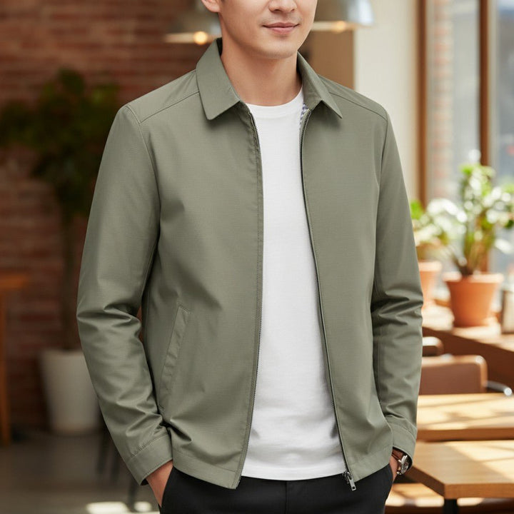 Mens Lightweight Cotton Blend Jacket Relaxed Fit