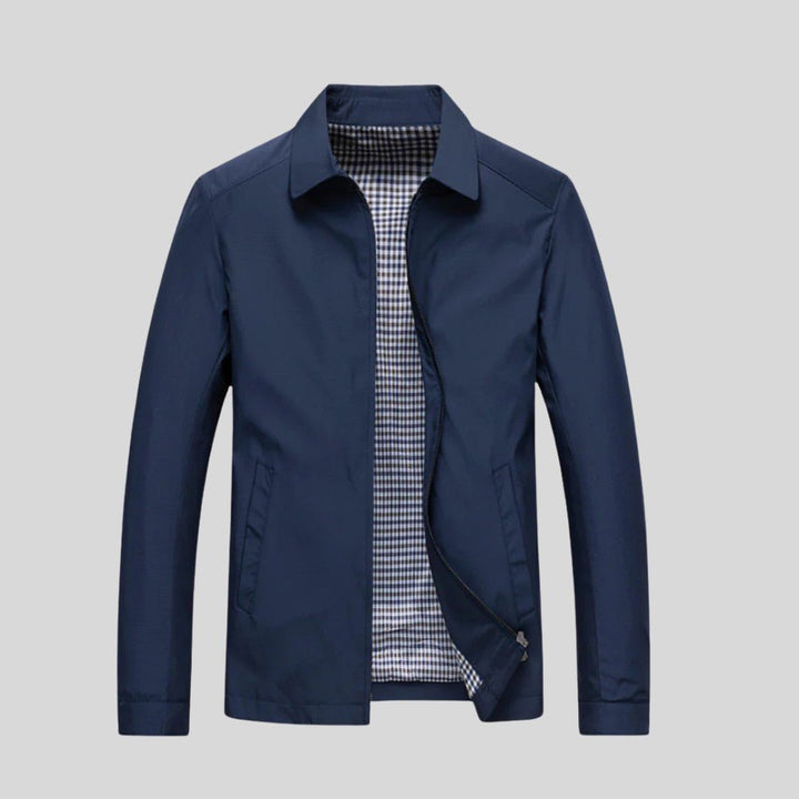 Mens Lightweight Cotton Blend Jacket Relaxed Fit