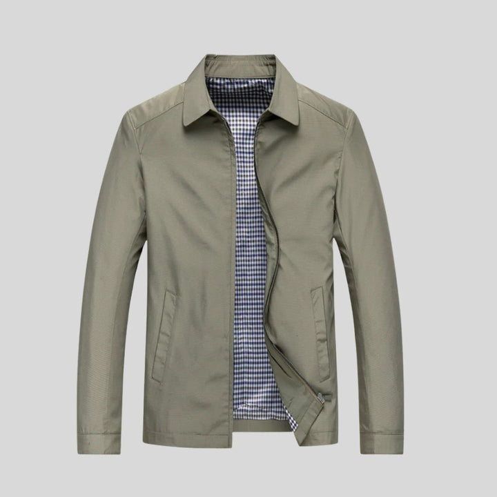 Mens Lightweight Cotton Blend Jacket Relaxed Fit