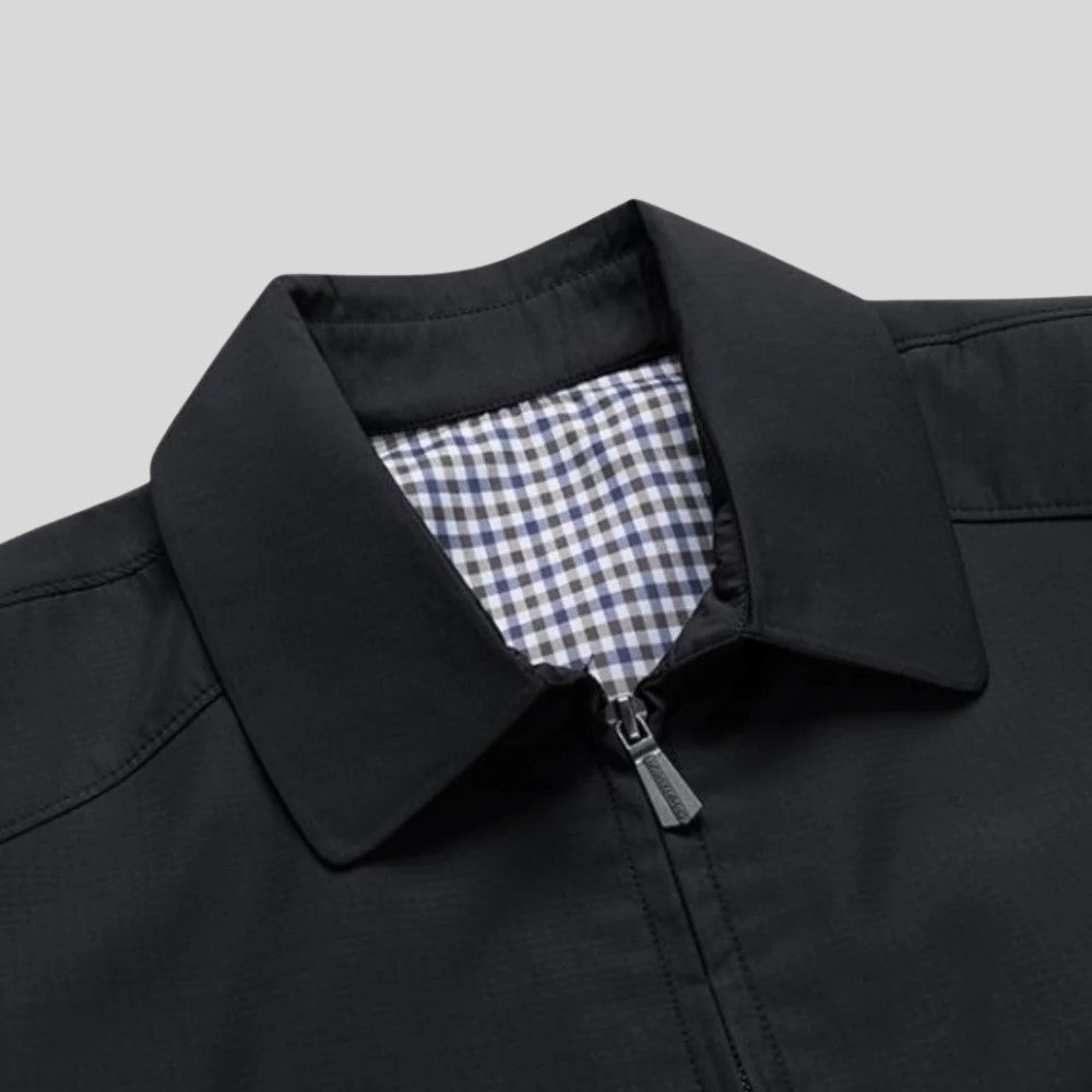 Mens Lightweight Cotton Blend Jacket Relaxed Fit