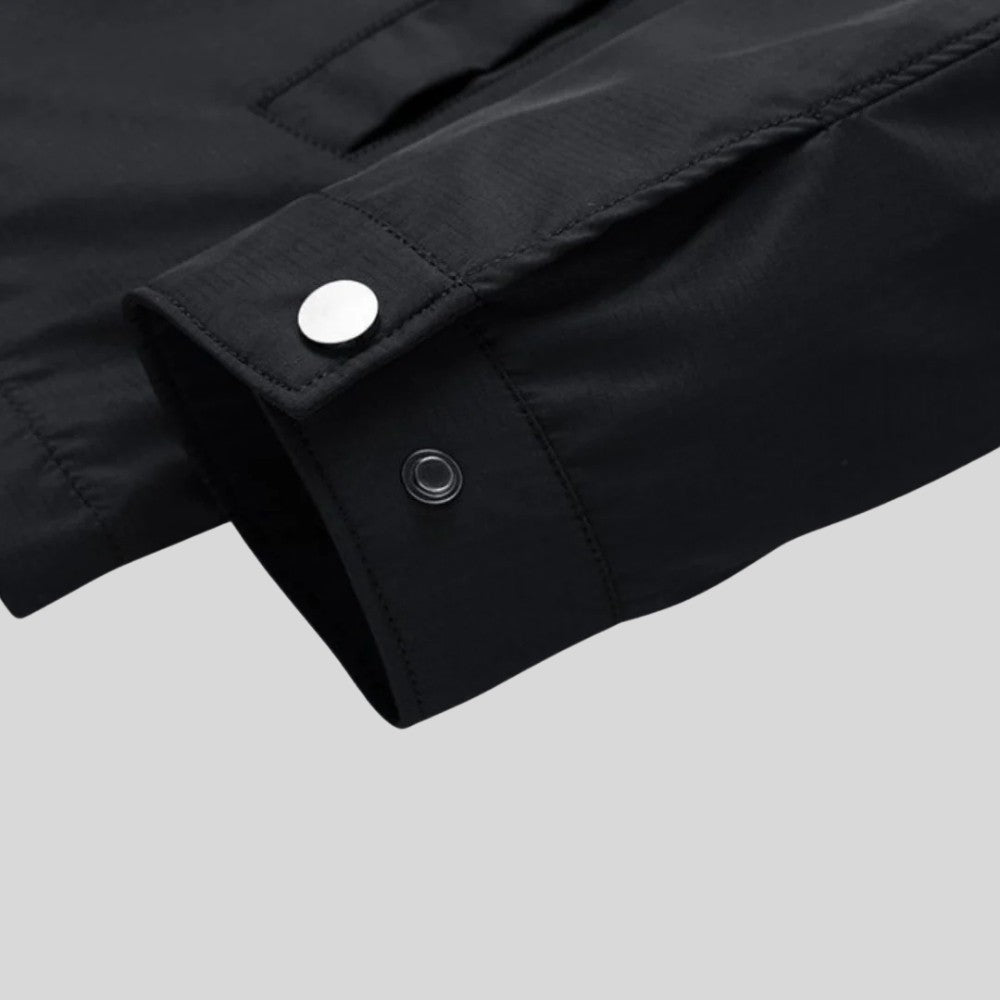 Mens Lightweight Cotton Blend Jacket Relaxed Fit
