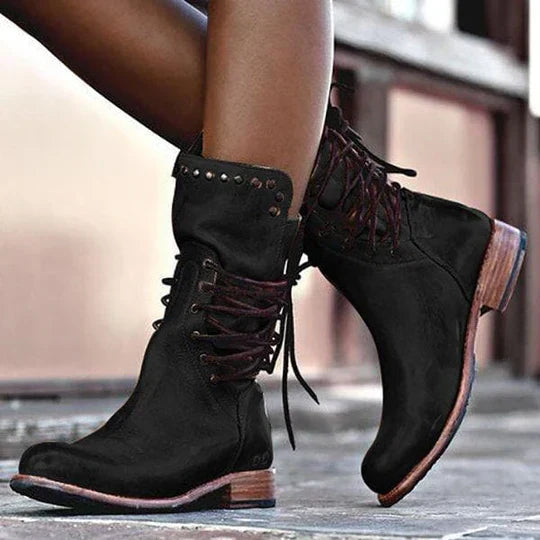 Womens Boots Elegant Leather Ankle Fit