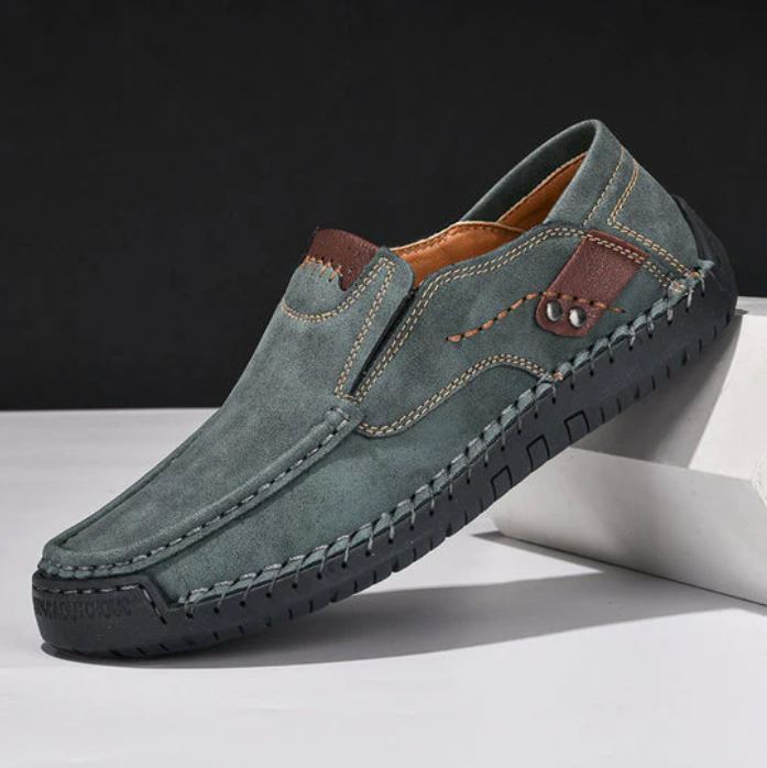 Mens Leather Slip-On Shoes Comfortable Fit