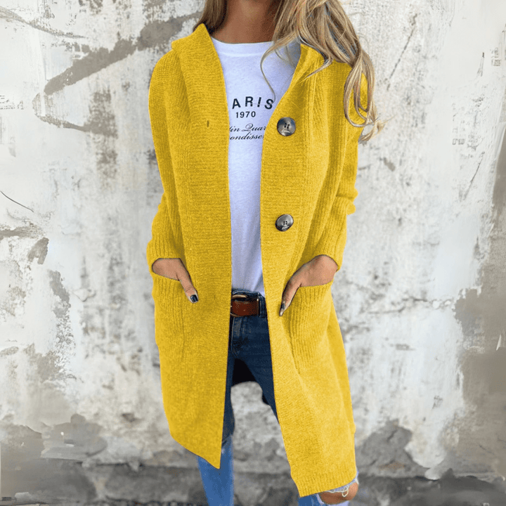 Womens Long Knit Cardigan with Buttons Lightweight Layered Fit