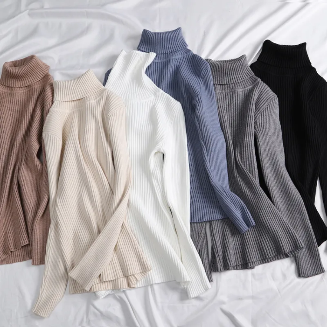Womens Cashmere Turtleneck Sweater Winter-Ready Fit
