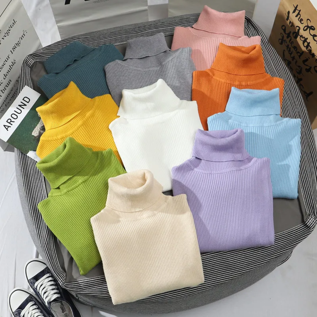 Womens Cashmere Turtleneck Sweater Winter-Ready Fit