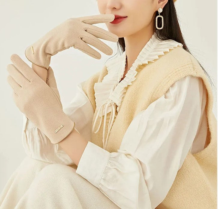 Unisex Suede Gloves Classic Versatile Fit