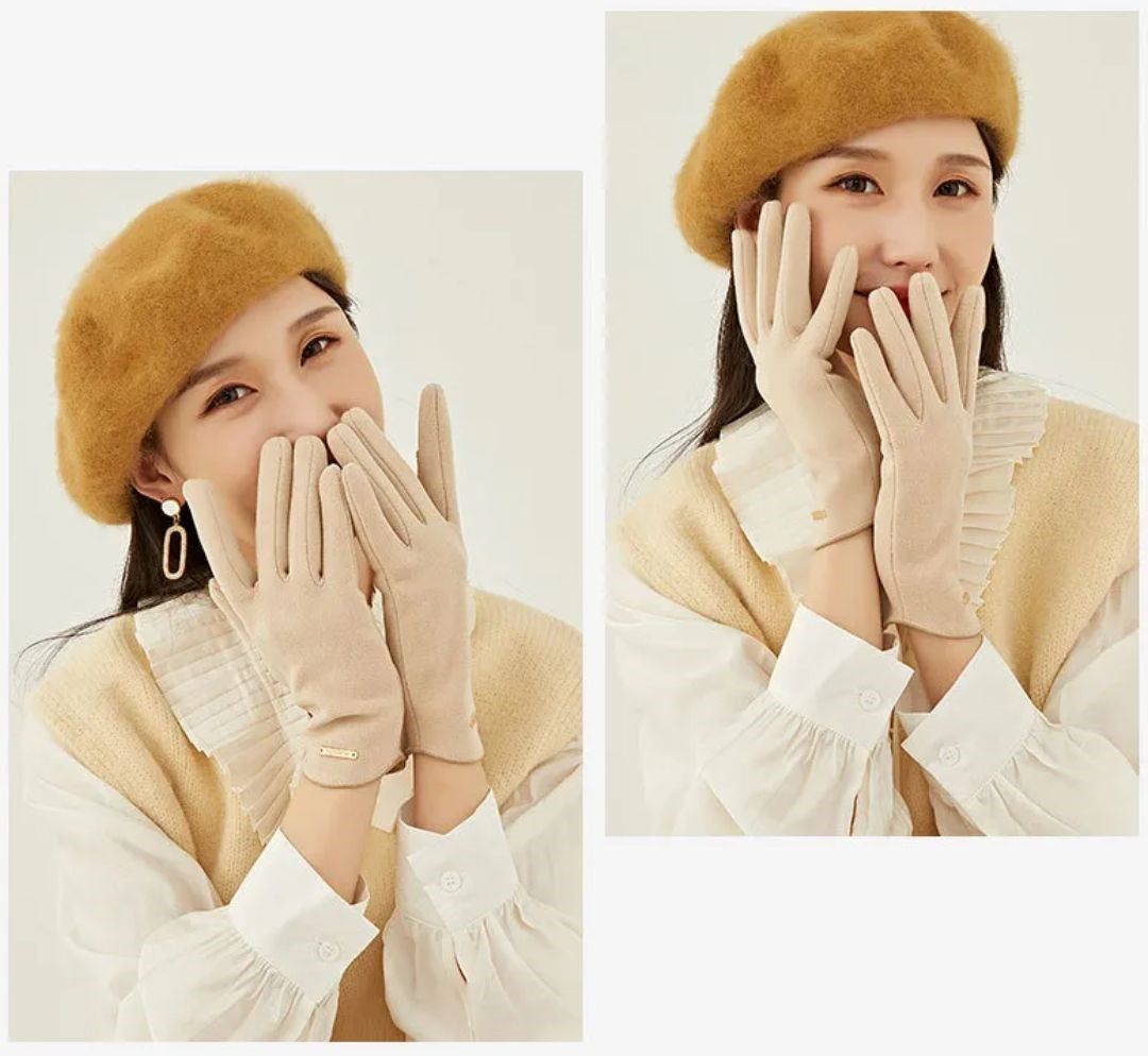 Unisex Suede Gloves Classic Versatile Fit