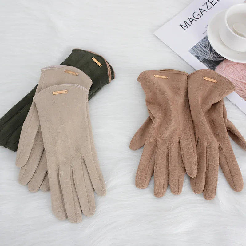 Unisex Suede Gloves Classic Versatile Fit