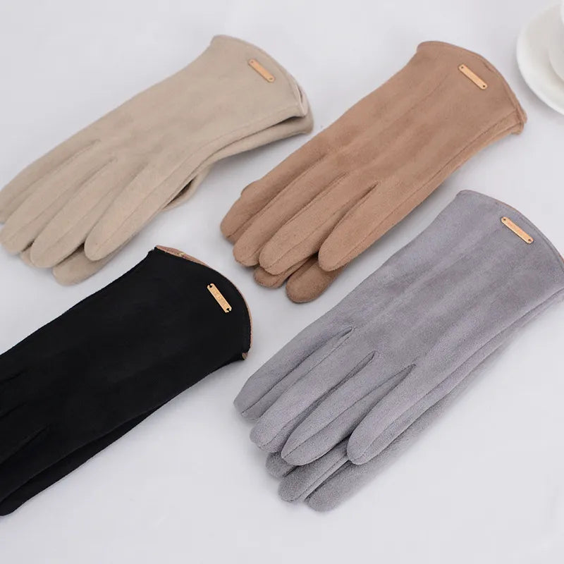 Unisex Suede Gloves Classic Versatile Fit