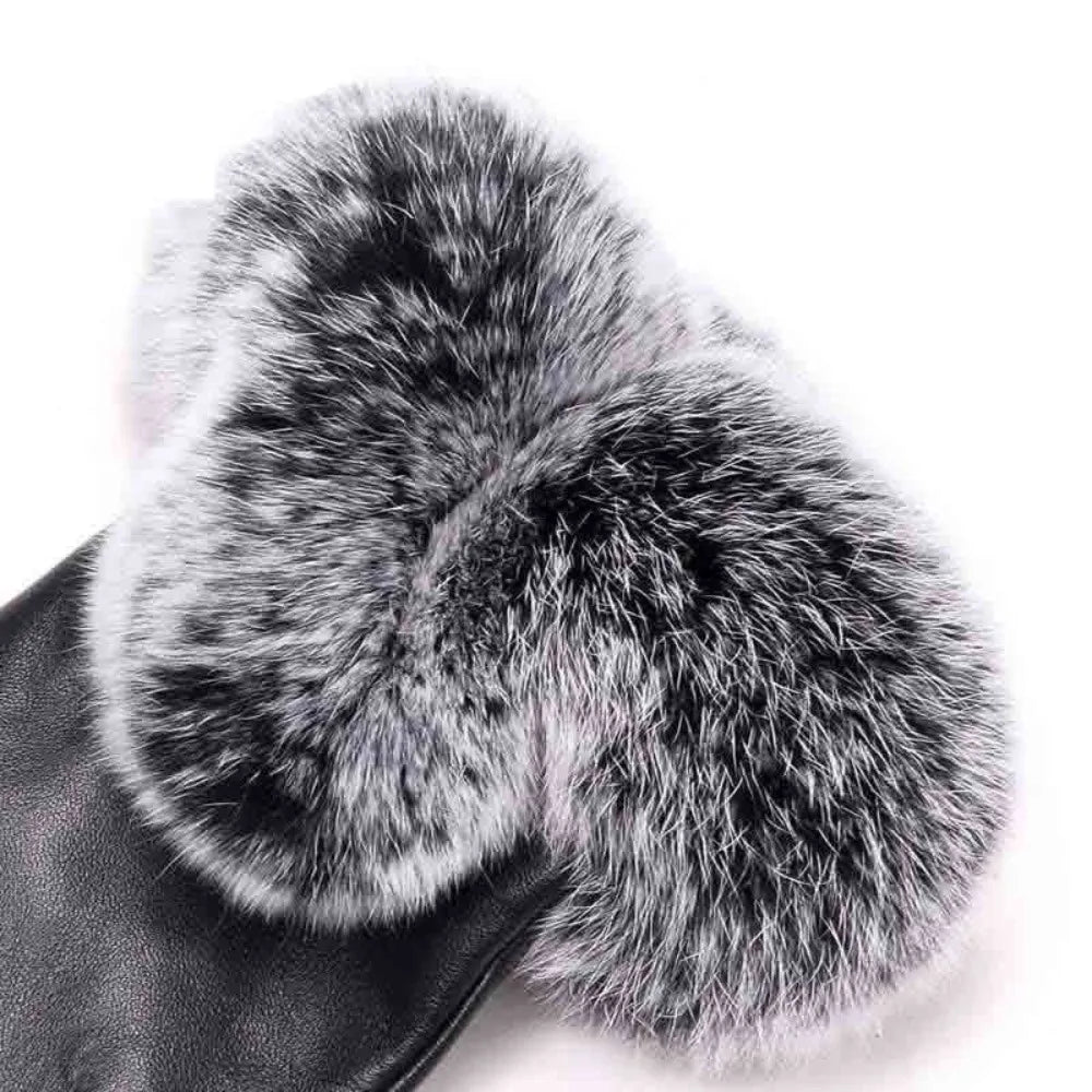 Womens Leather Gloves Stylish Warm Fit
