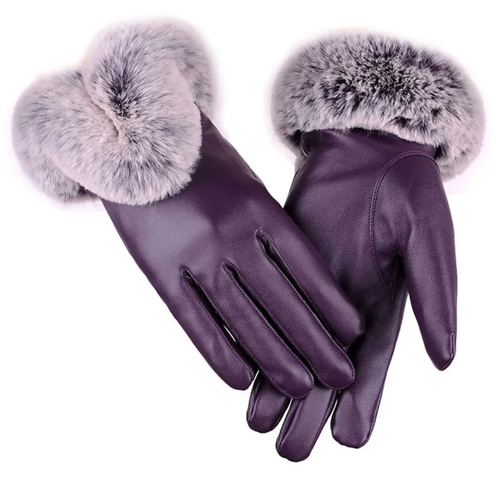 Womens Leather Gloves Stylish Warm Fit - BritishMode