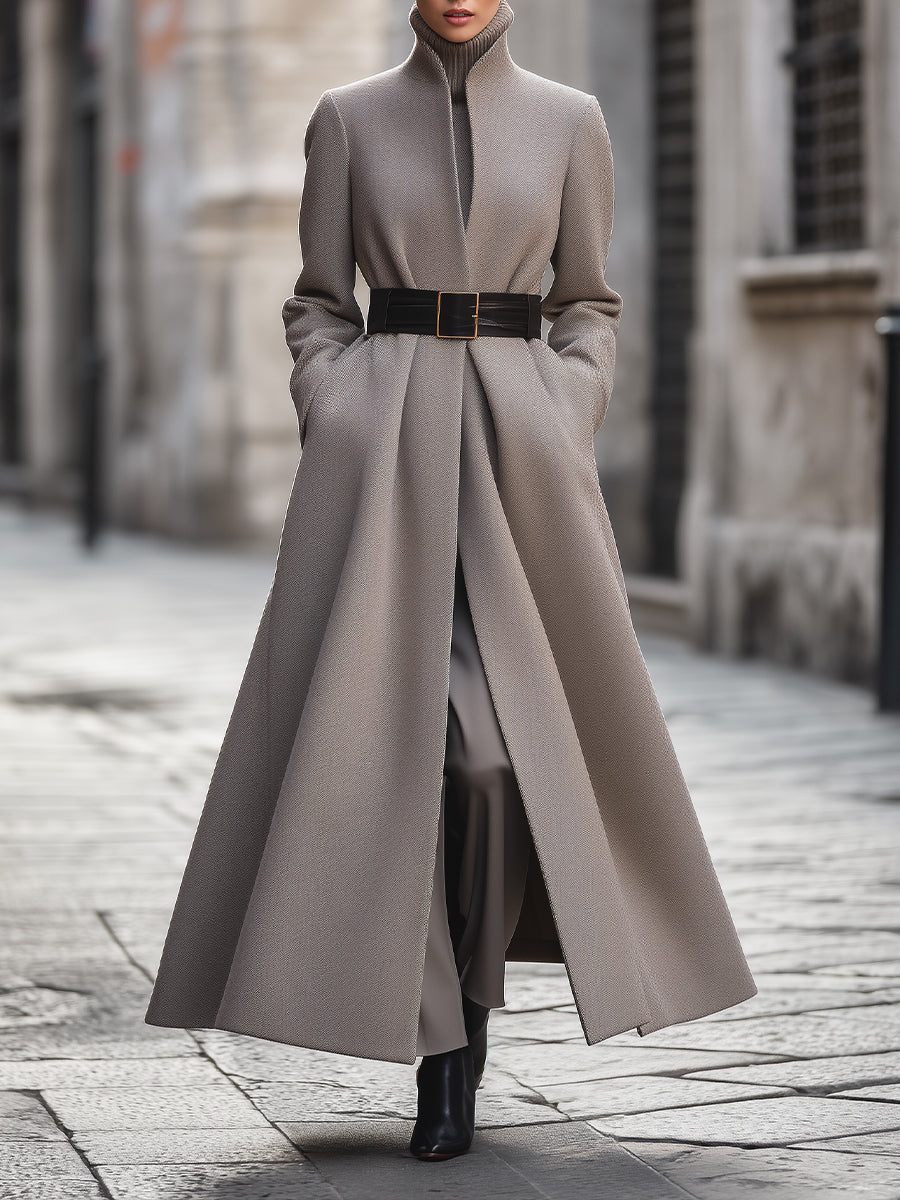 Womens Trench Coat Fitted Waist Classic Style - BritishMode