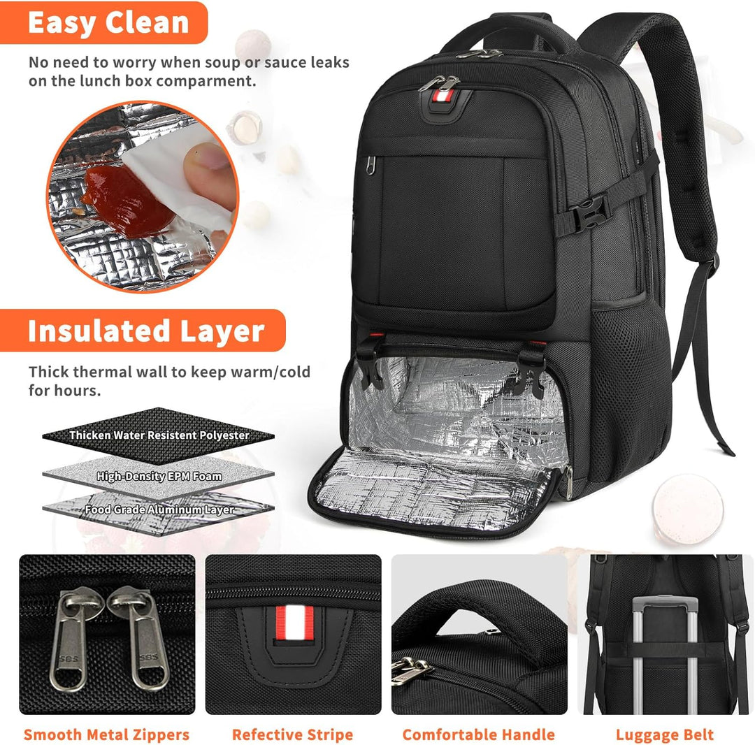 Unisex Travel Backpack with USB Charging Port Extra Large Capacity