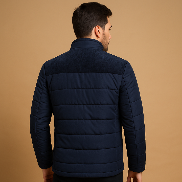 Mens Fleece Zip Jacket High Collar Lightweight Warm