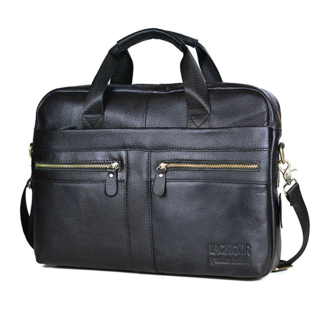 Unisex Leather Laptop Bag Stylish Slim Fit - BritishMode