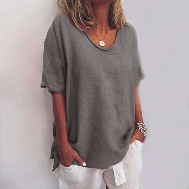 Womens Relaxed Fit Blouse with Belly Cover - BritishMode