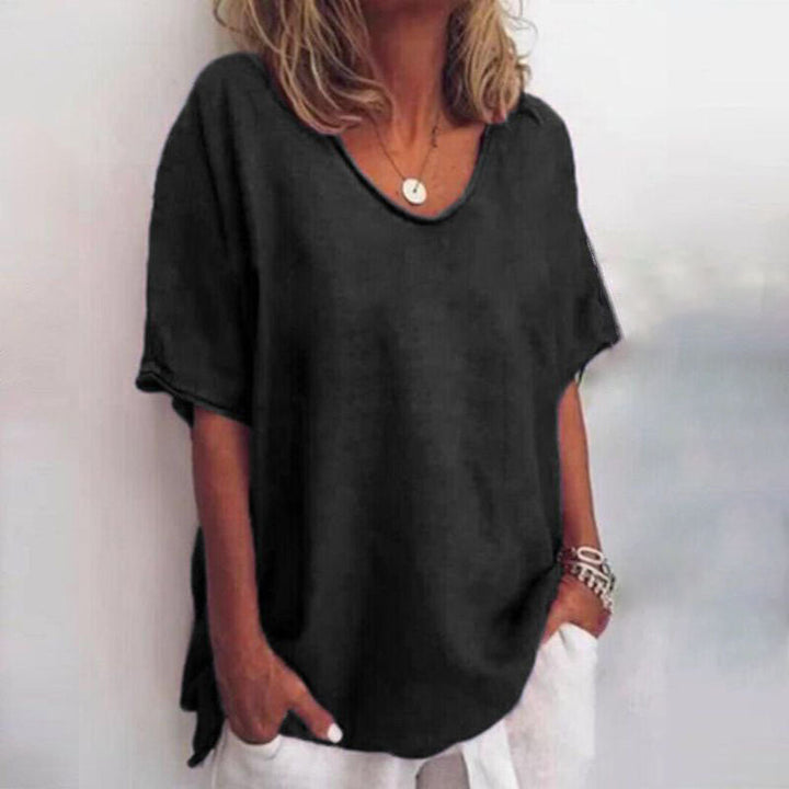 Womens Relaxed Fit Blouse with Belly Cover