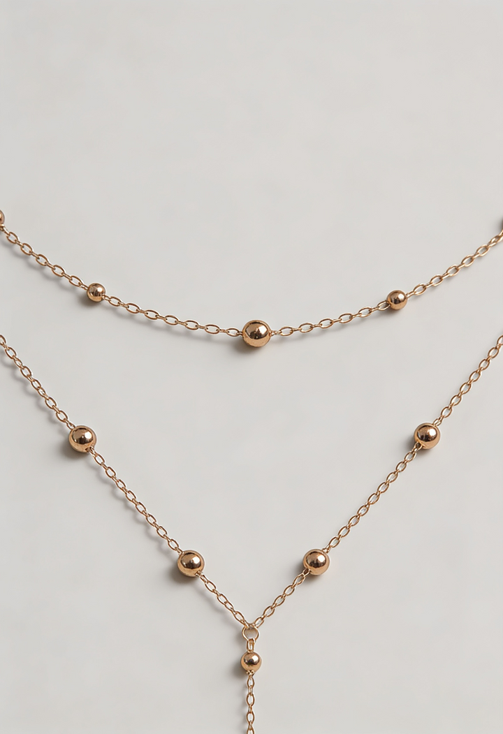 Womens Double Layer Necklace Stylish Design