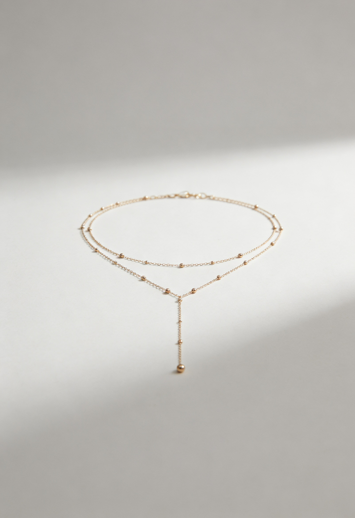 Womens Double Layer Necklace Stylish Design