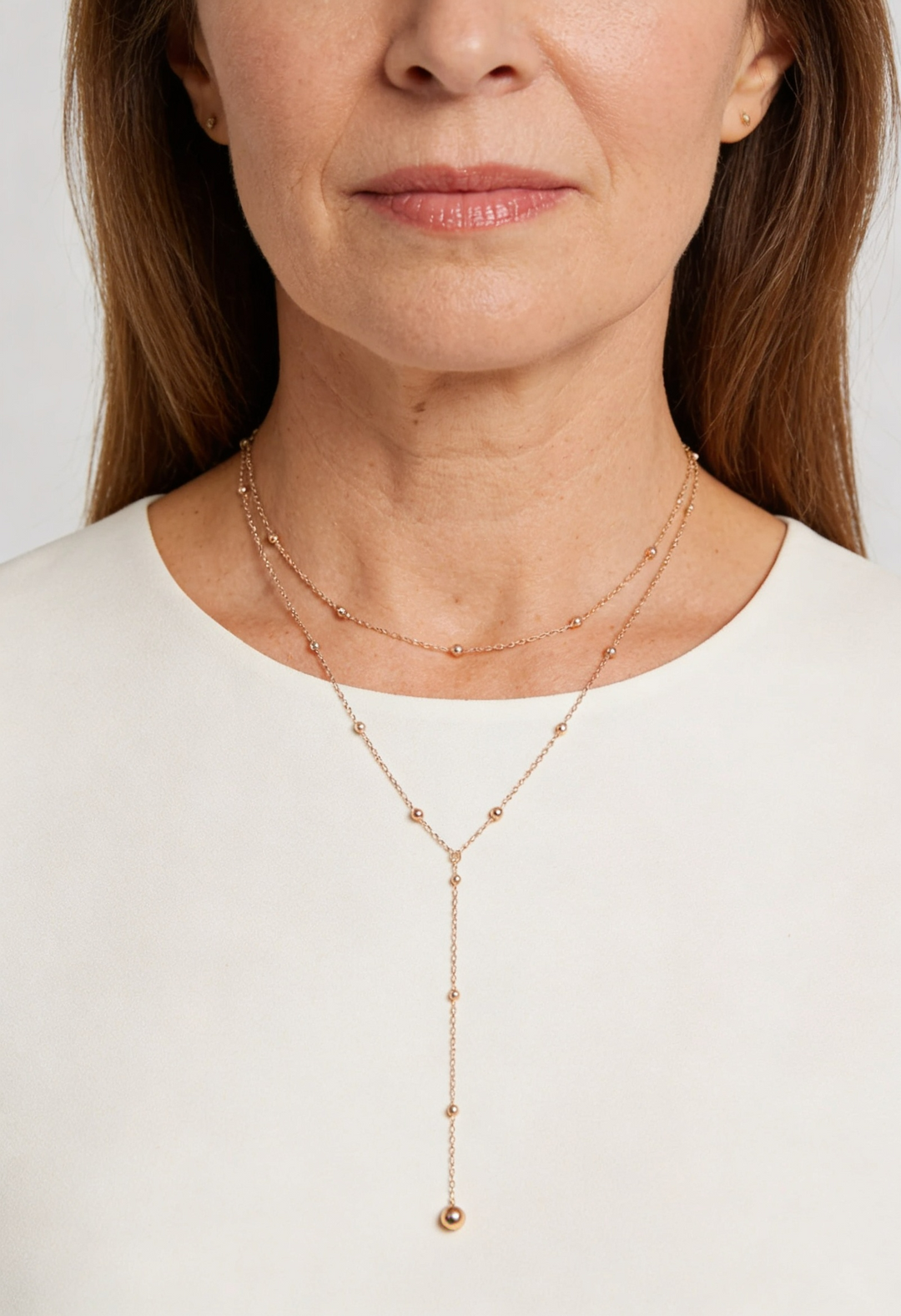 Womens Double Layer Necklace Stylish Design - BritishMode