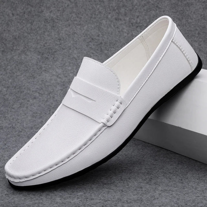 Mens Penny Loafers Leather Slip-On