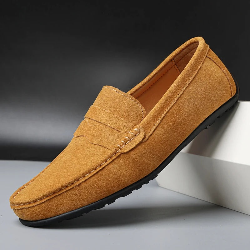 Mens Loafers Suede Upper Cushioned Insole