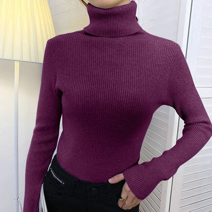 Womens Cashmere Turtleneck Sweater Slim Fit