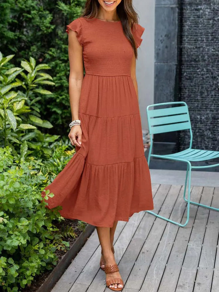 Womens Maxi Dress Lightweight Layered Elegant Fit